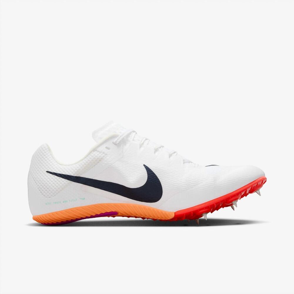 NEW NIKE unisex zoom rival sprint running shoes in white/bright crimson/hyper tu